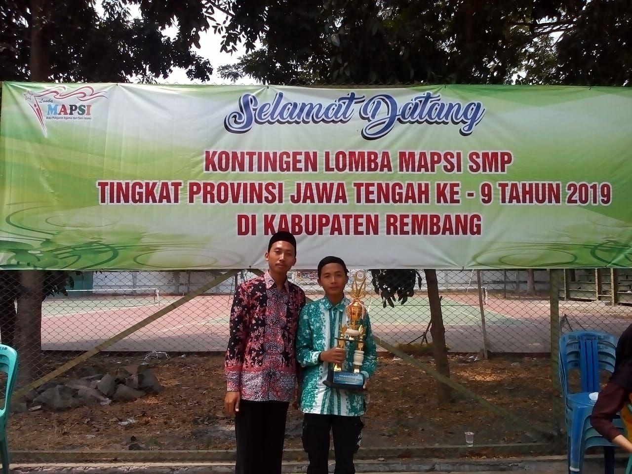 Juara Harapan Mapsi Cabang Kaligrafi Tingkat Propinsi Jawa Tengah